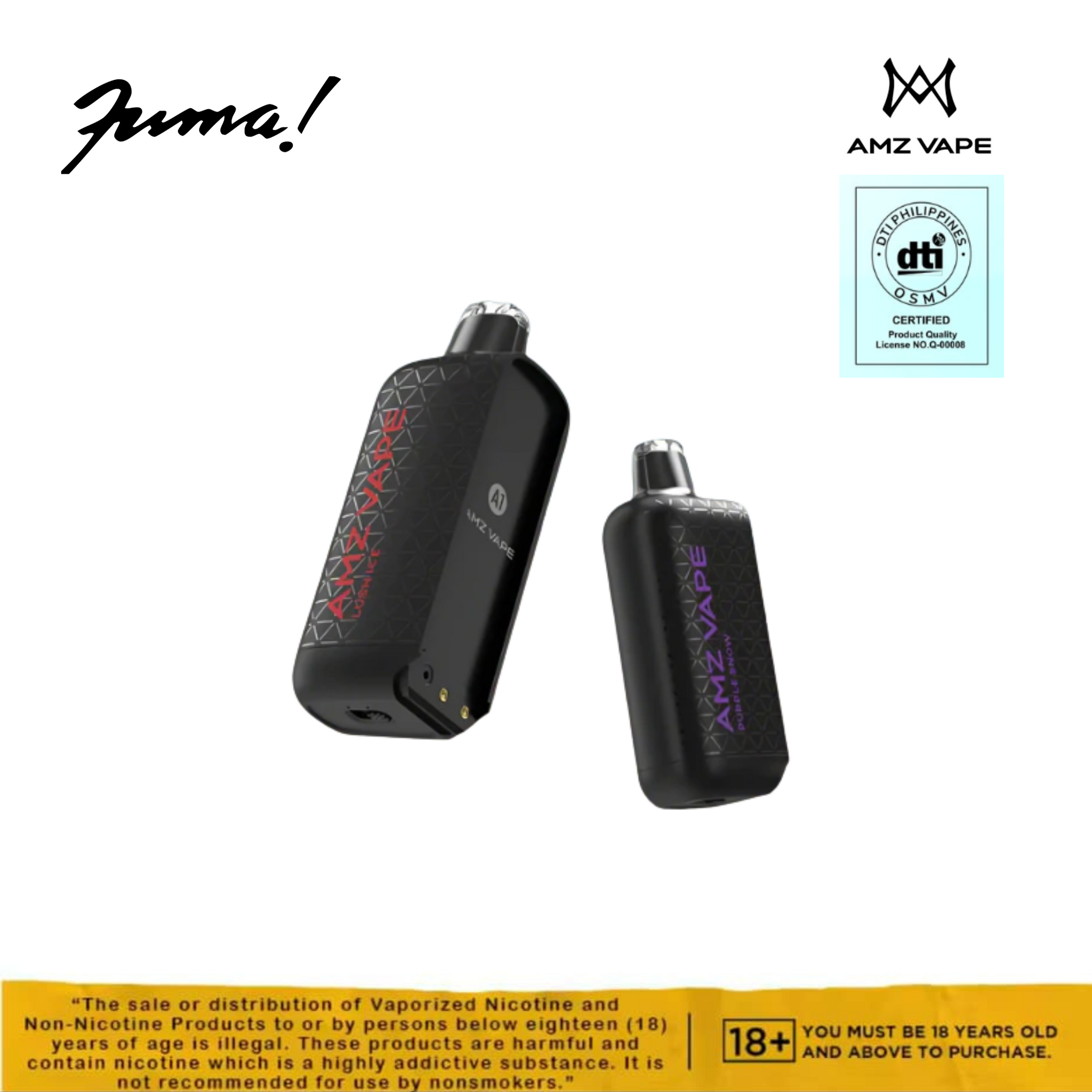 AMZ Vape Battery and Pod (Sold Separately) Promo: Buy 2pcs Pods, Get 1 Fuma Philippines AMZ Vape Battery and Pod (Sold Separately) Promo: Buy 2pcs Pods, Get 1 Fuma Philippines