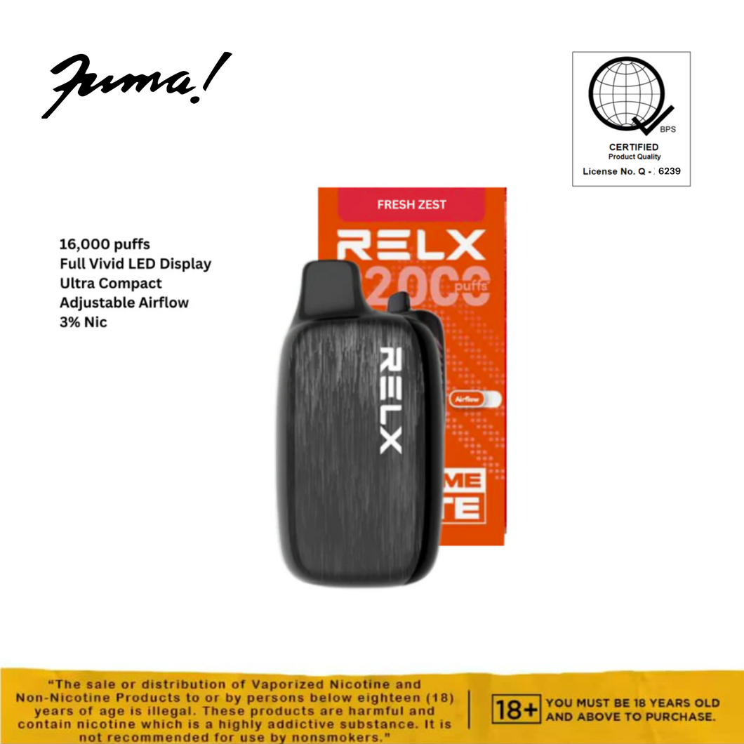 Relx Nova Disposable Vape 16,000 Puffs Fuma Philippines Relx Nova Disposable Vape 16,000 Puffs Fuma Philippines